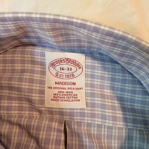 Brooks Brothers Men's Light Blue Striped Shirt